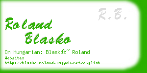 roland blasko business card